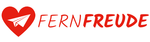 Fernfreude Logo: Herz und Papierflieger