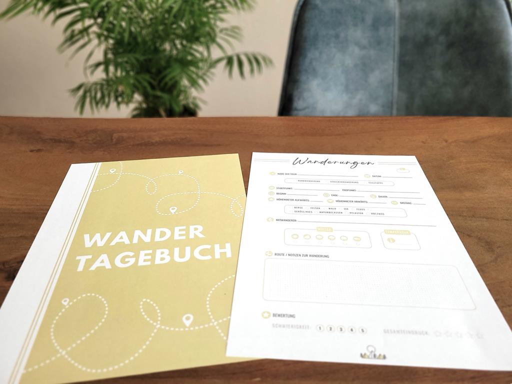 Wandertagebuch-Vorlage zum Ausdrucke Wandertagebuch-Vorlage zum Ausdrucke