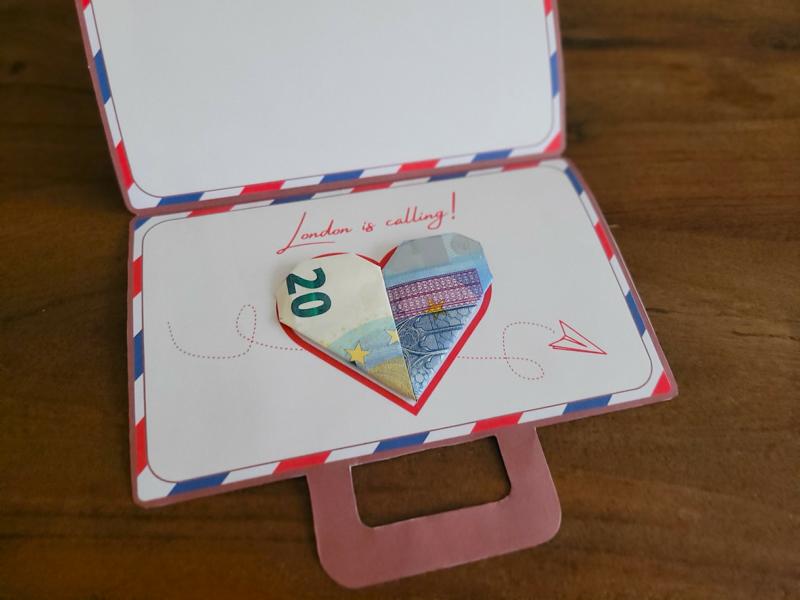Geldgeschenk für London basteln