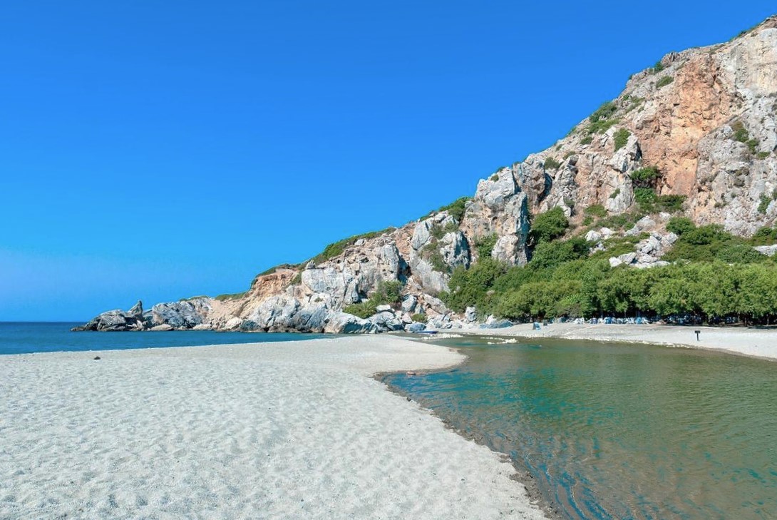 Fluss am Preveli Strand: Kreta