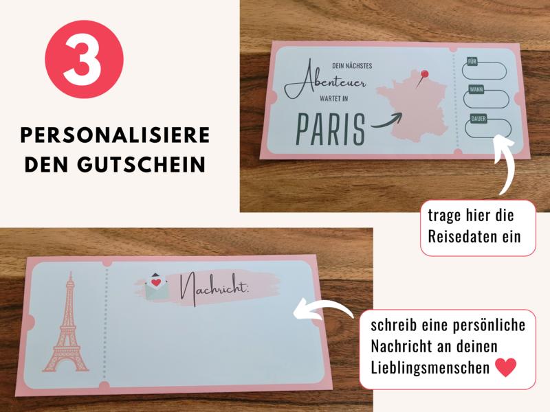 Paris-Gutschein personalisieren