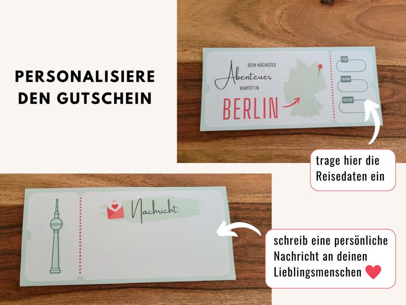 Berlin-Gutschein: Viel Platz für eine persönliche Nachricht