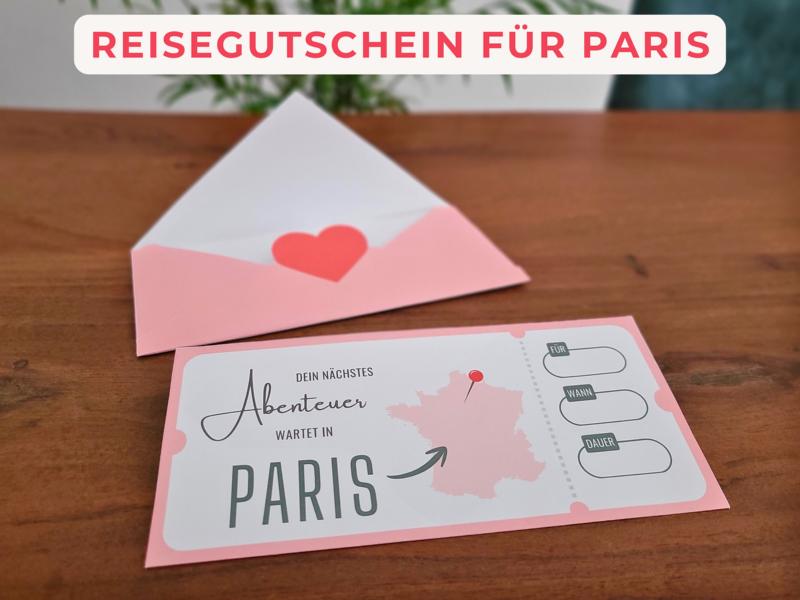 Gutschein für Paris basteln
