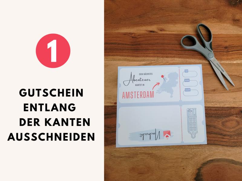 Reisegutschein Amsterdam Vorlage