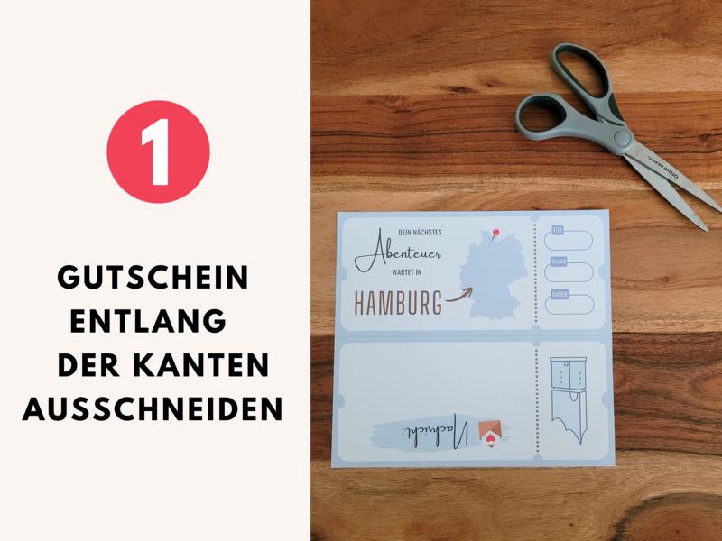 Reisegutschein Hamburg Vorlage