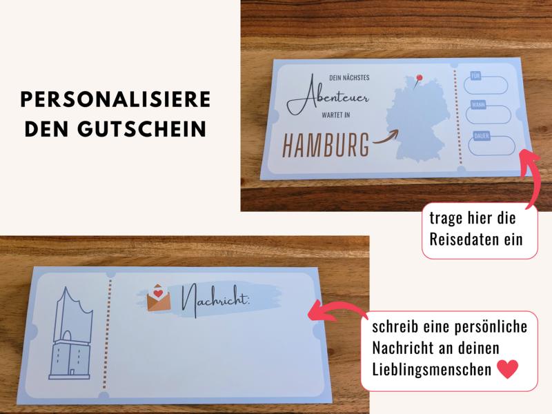 Hamburg-Gutschein: Viel Platz für eine persönliche Nachricht