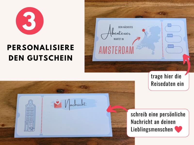 Amsterdam-Gutschein personalisieren