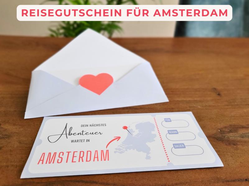 Gutschein für Amsterdam basteln