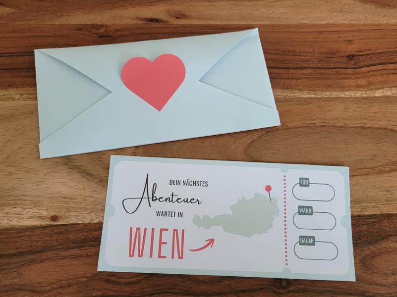 Gutschein für Wien: Vorlage zum Ausdrucken