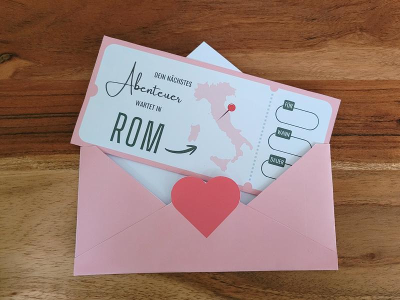 Geldgeschenk für Rom basteln