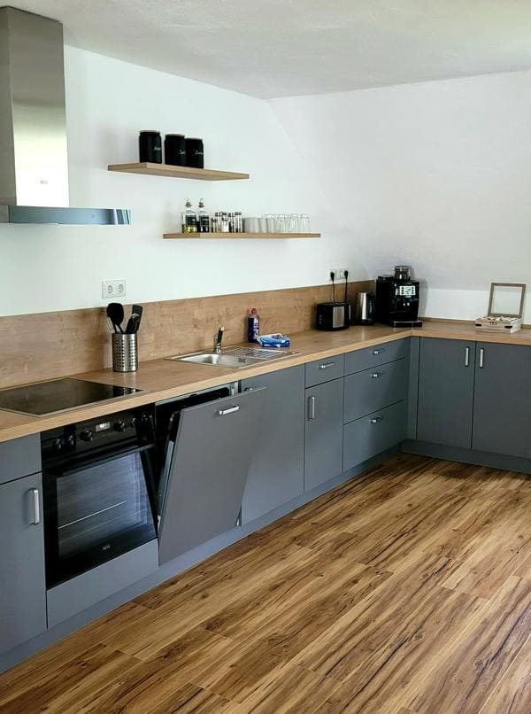 Küche in Ferienwohnung an der Mosel